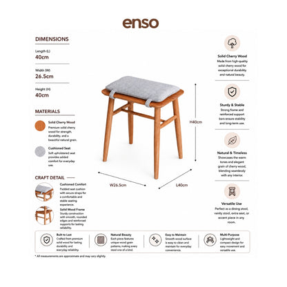 KUMI Solid Wood Stool