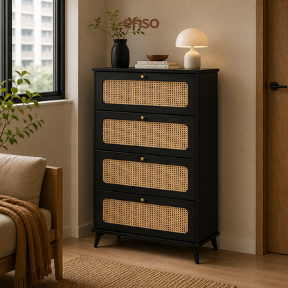 MAE Rattan Shoe Cabinet
