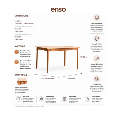 NAMI Solid Wood Dining Table