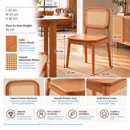 RUMI Solid Wood Dining Chair