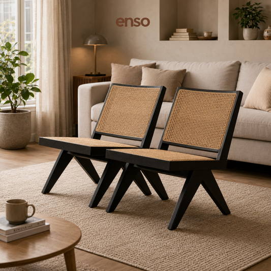 SORA Rattan Solid Wood Lounge Chair