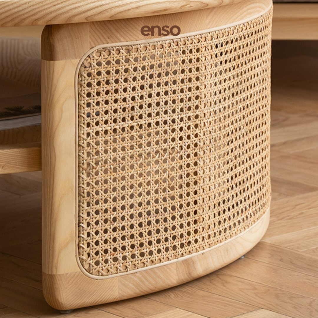 TSUMUGI Rattan Solid Wood Coffee Table